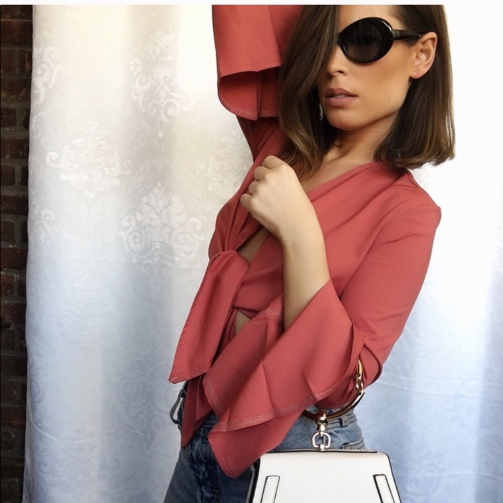 Tie front crop top